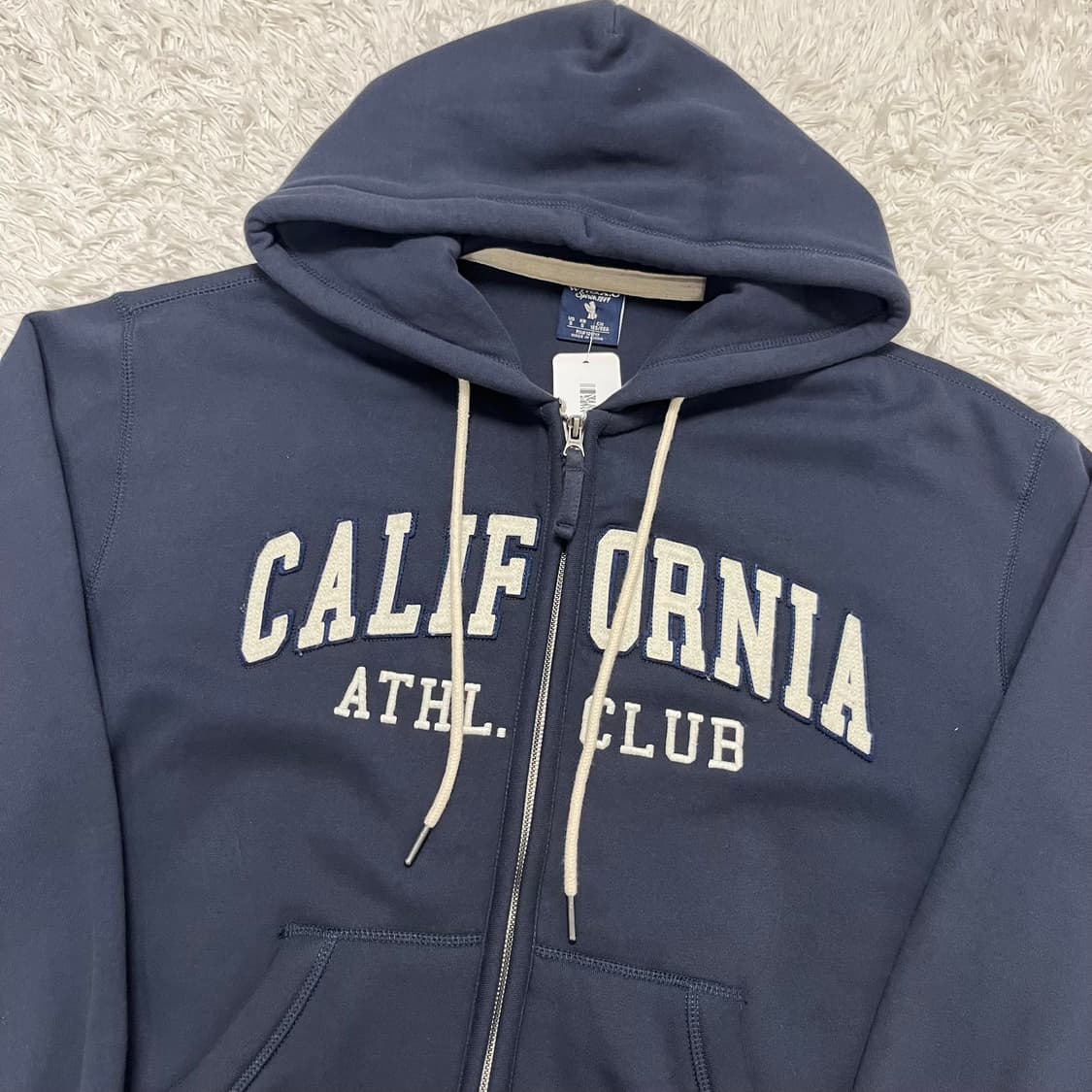 Who A U navy two-way hoodie zip-up 상품이미지5