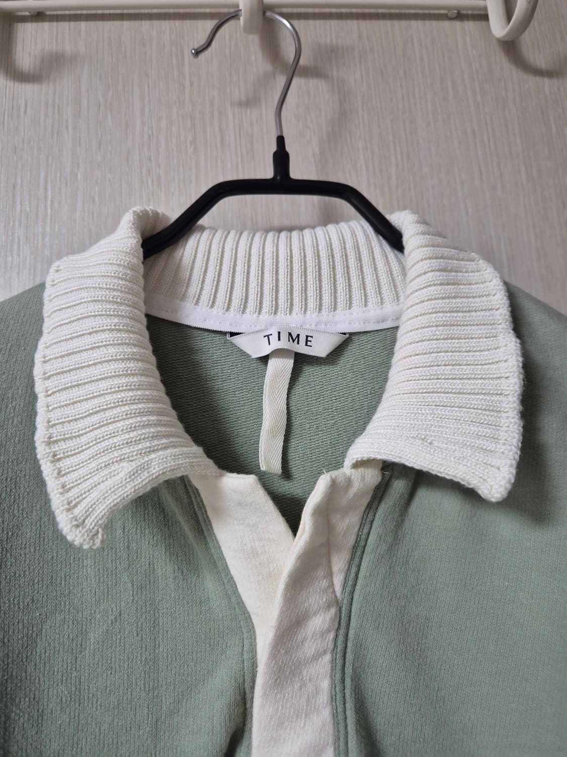 (23년) 타임 옴므 TIME  타임 티셔츠 카라니트 반팔 105 럭비티 상품이미지4