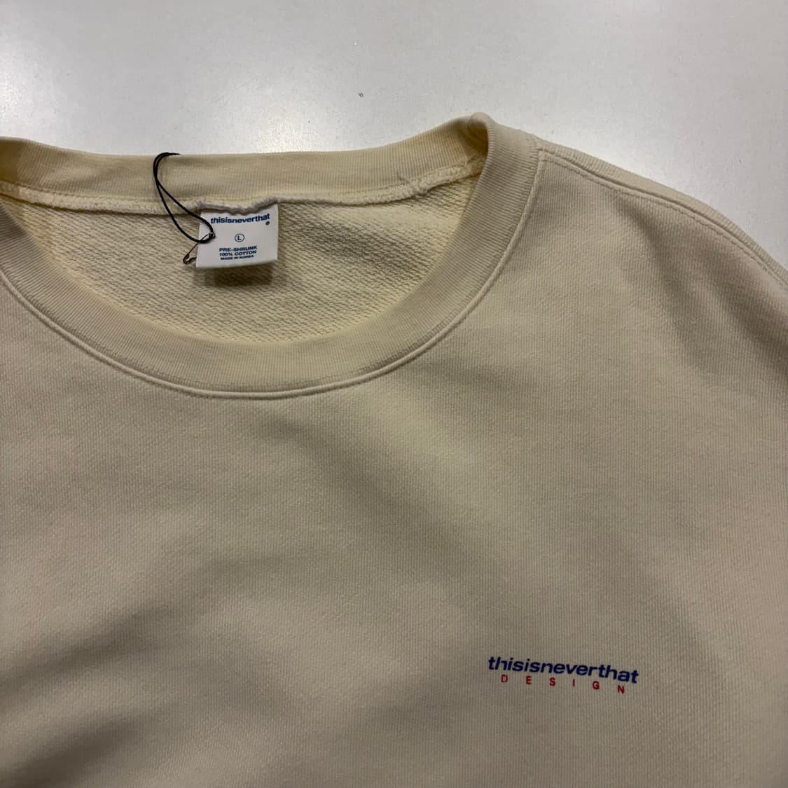 [L] 디스이즈네버댓 빅로고 맨투맨 티셔츠 레몬 C633 상품이미지3