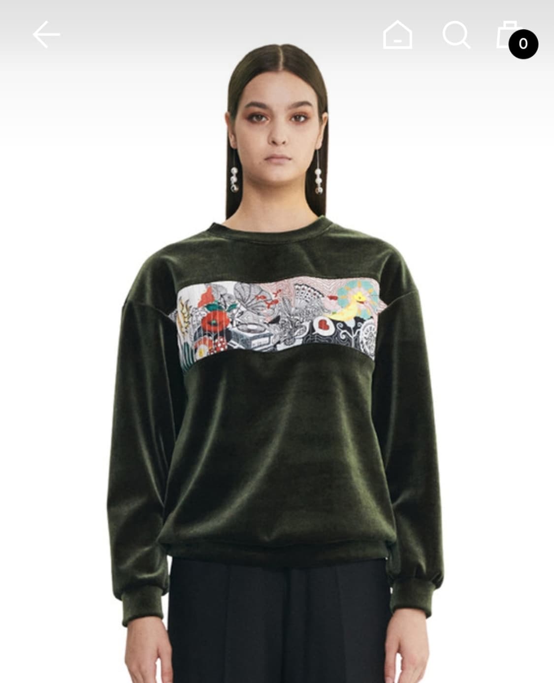 Doucan 두칸 벨벳 맨투맨 상품이미지1