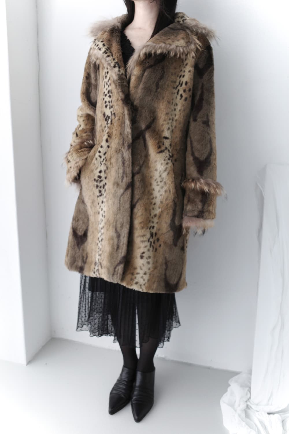 via faburrica) leopard fur jacket 상품이미지6