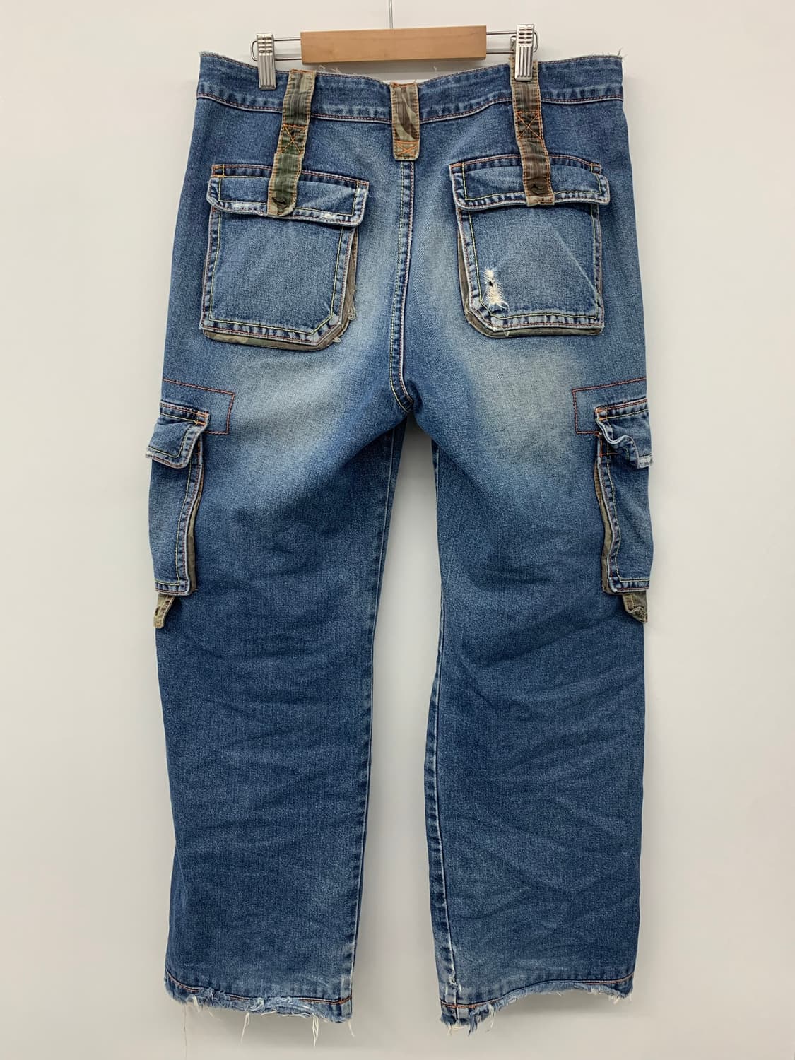 카모 디테일 데미지 카고 데님 상품이미지6