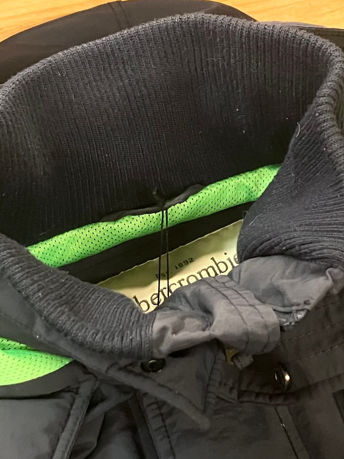 아베크롬비 자수 로고 후드 바람막이 다크네이비 XL #csz3029 상품이미지8