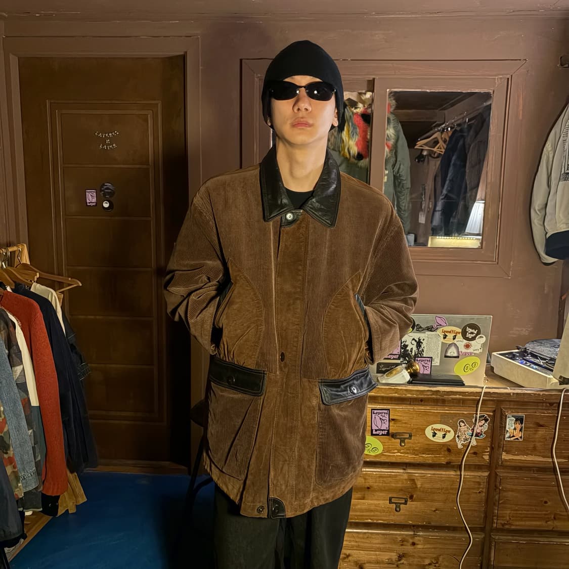 ROTARY GROUP CORDUROY LEATHER JACKET 상품이미지2