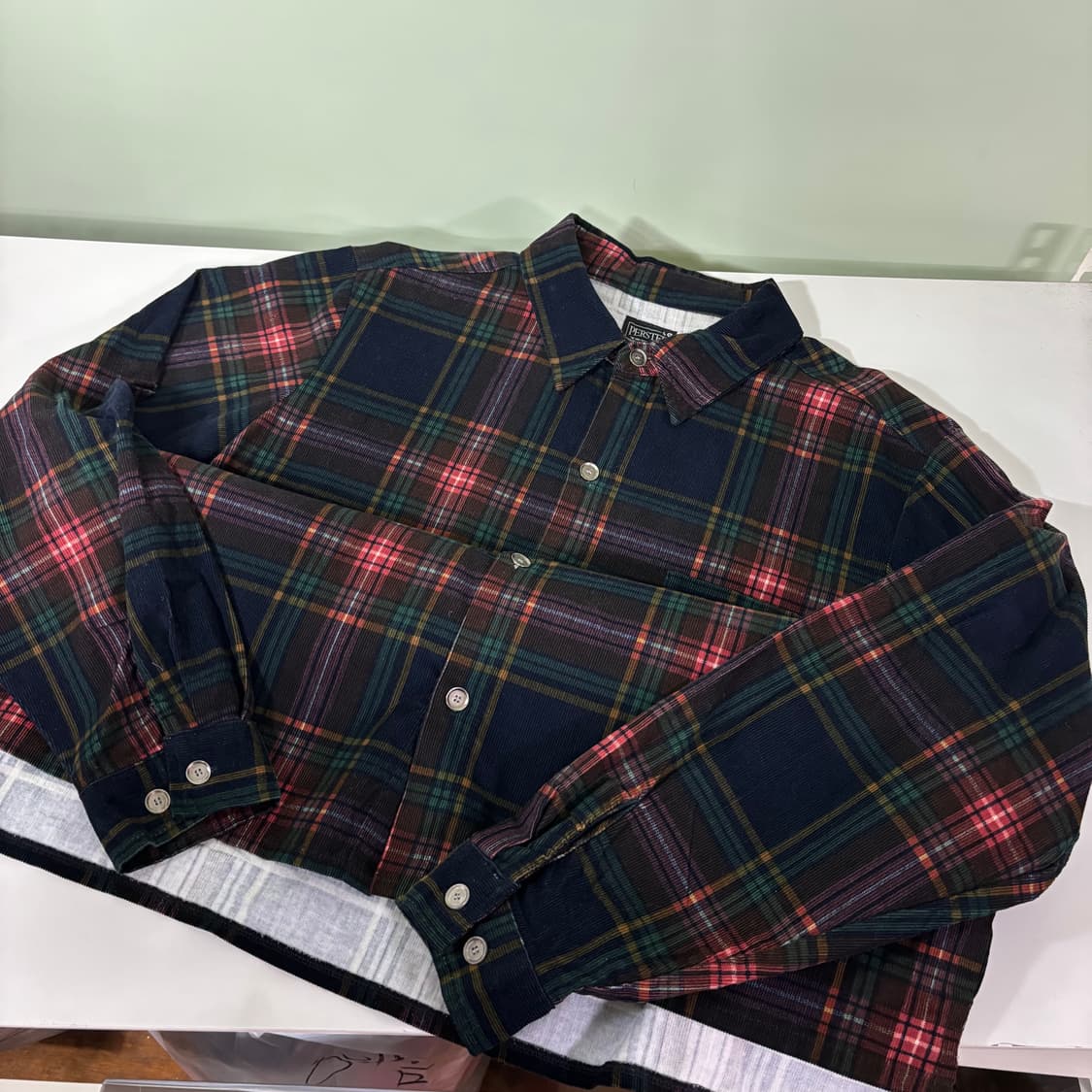 2XL 퍼스텝 체크 코듀로이셔츠 상품이미지2