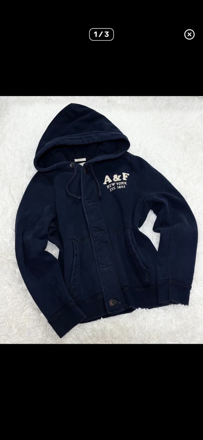 희귀매물!!) 아베크롬비 단추 후드집업🐻‍❄️💙 상품이미지2