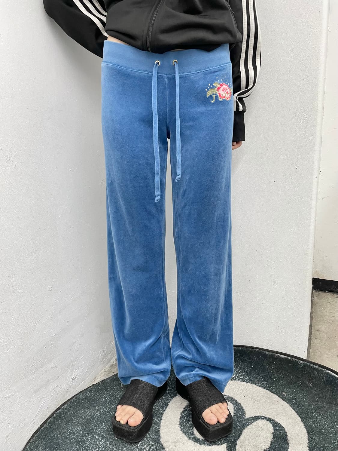 쥬시꾸뛰르 블루 로고 팬츠 상품이미지1