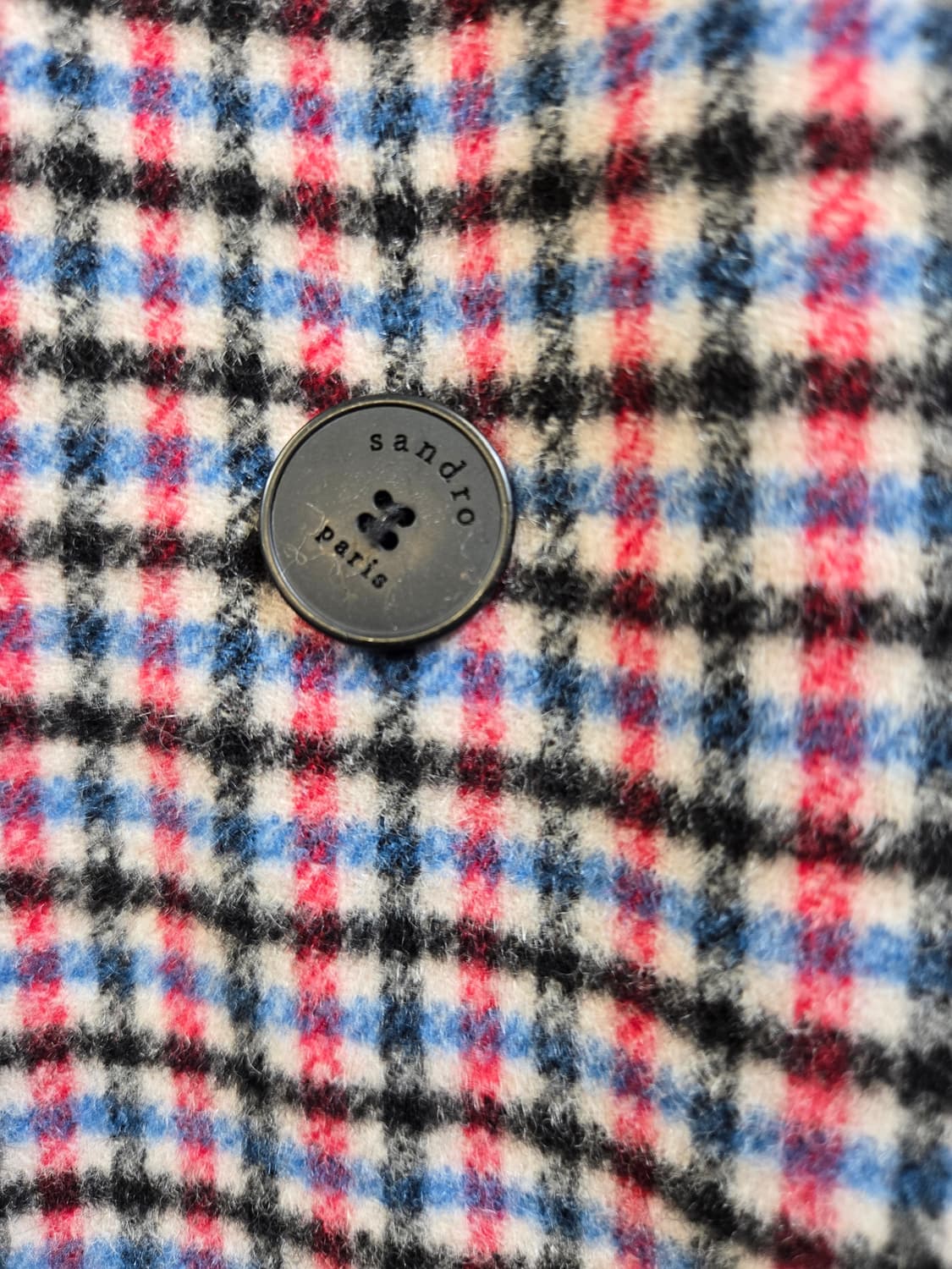 산드로 체크 롱 코트 상품이미지7