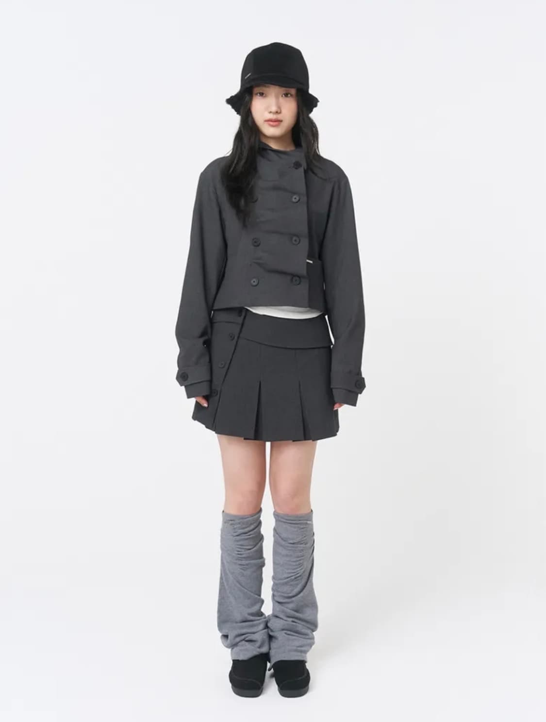 미세키서울 Shirring knit leg warmer GREY 상품이미지3