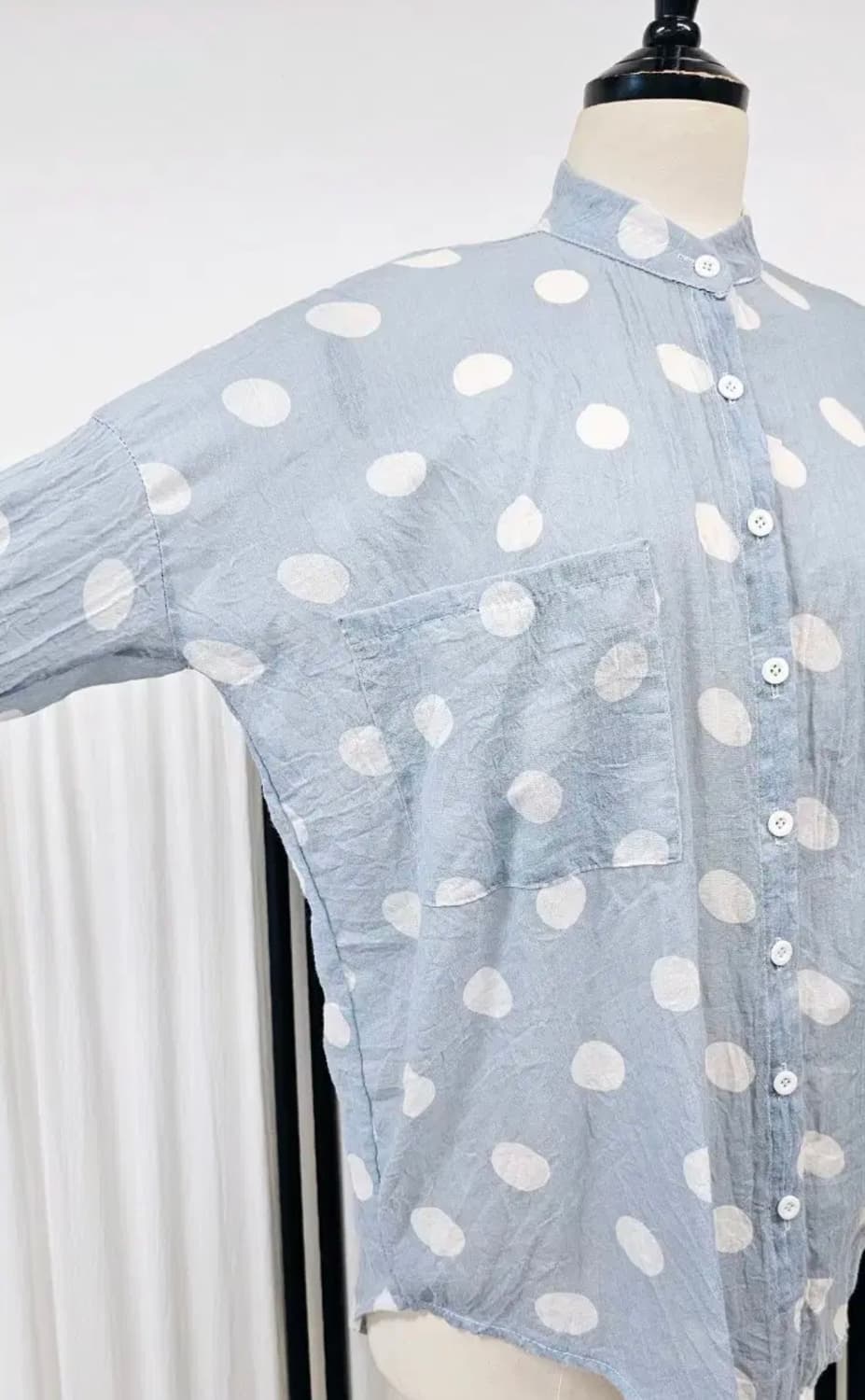 도쿄 땡땡이 도트 셔츠👔 너드 모리 지구샵 st 일본 빈티지 대장템 상품이미지4