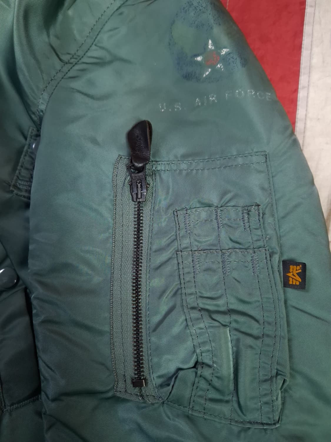 오리지날 민수용 알파사 미공군 B-15 항공자켓 상품이미지4