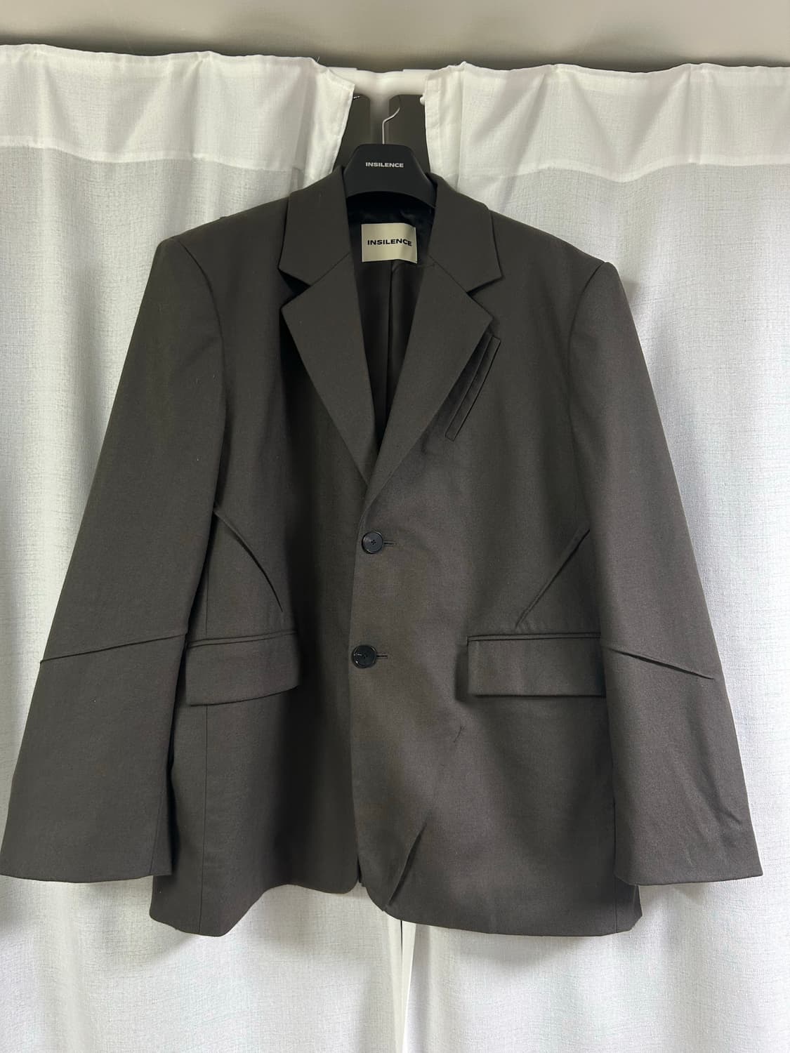 인사일런스 울 블레이저 다크브라운 L 상품이미지1