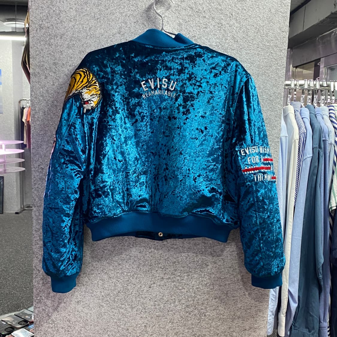 에비수 아치로고 벨벳 스카잔 B3131 상품이미지4