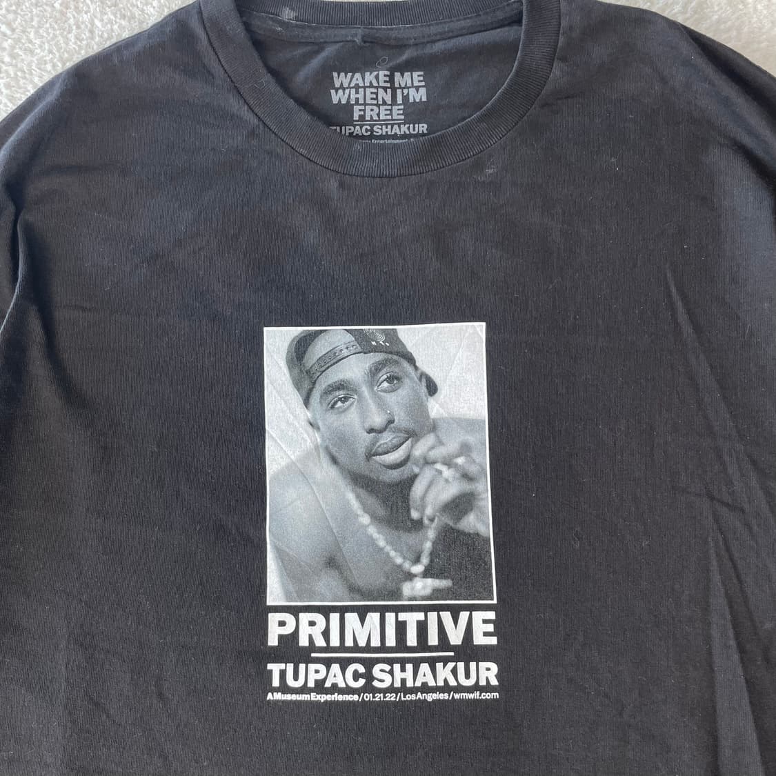 투팍 Shakur 빈티지 프린팅 반팔티셔츠  상품이미지3