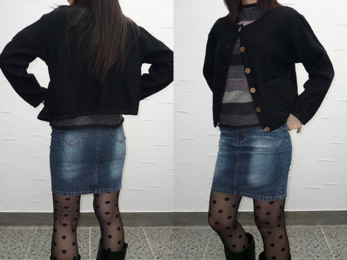 black pocket detail cardigan 상품이미지2
