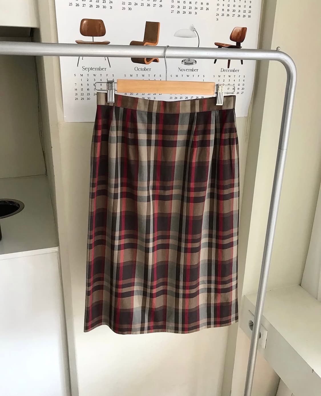 버버리 체크 스커트 치마 상품이미지1