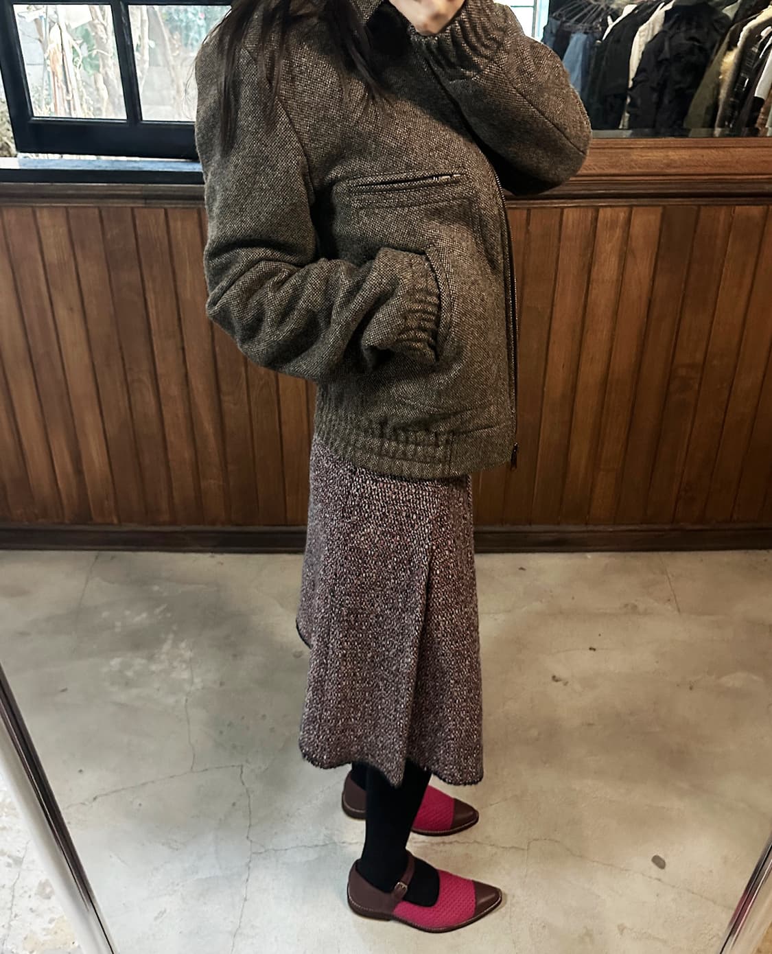 BURBERRY LONDON tweed pleated skirt 상품이미지2