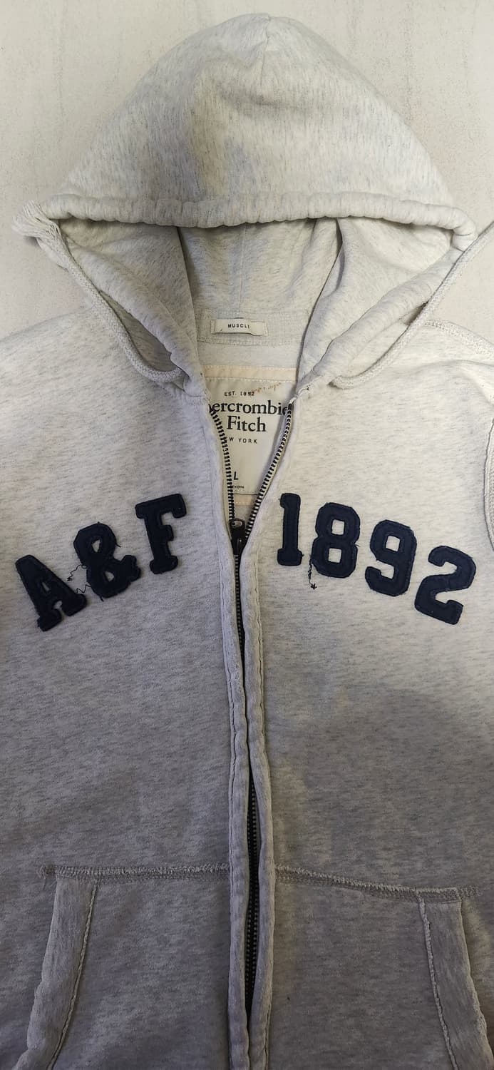 아베크롬비 빈티지 멜란지 후드집업 L 상품이미지2