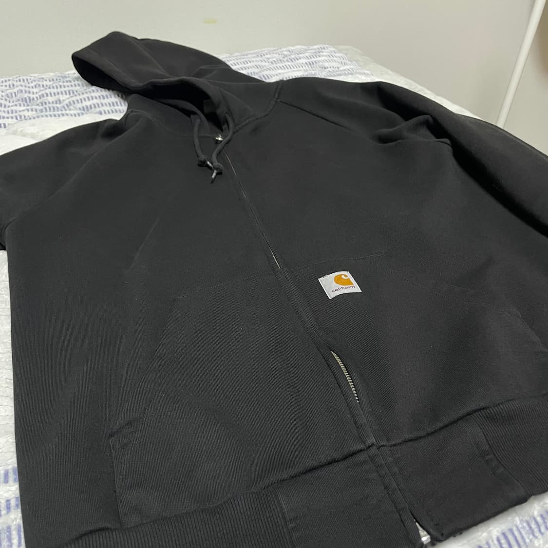 칼하트 WIP 검정 후드 집업 L 상품이미지6
