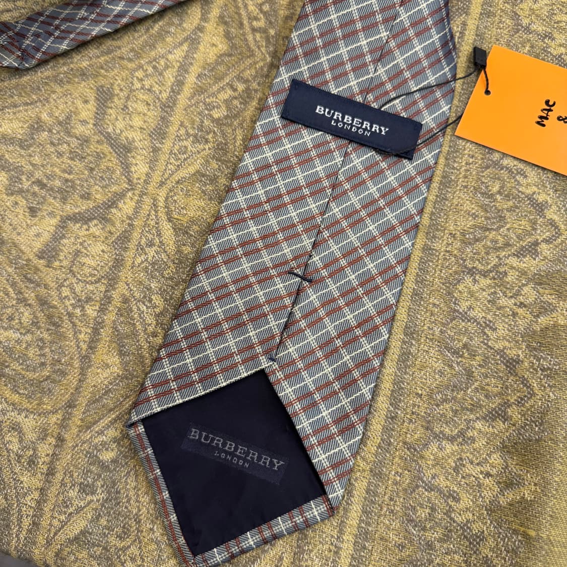 BURBERRY 버버리 실크 체크 넥타이 하이엔드 명품 타이 N475 상품이미지3
