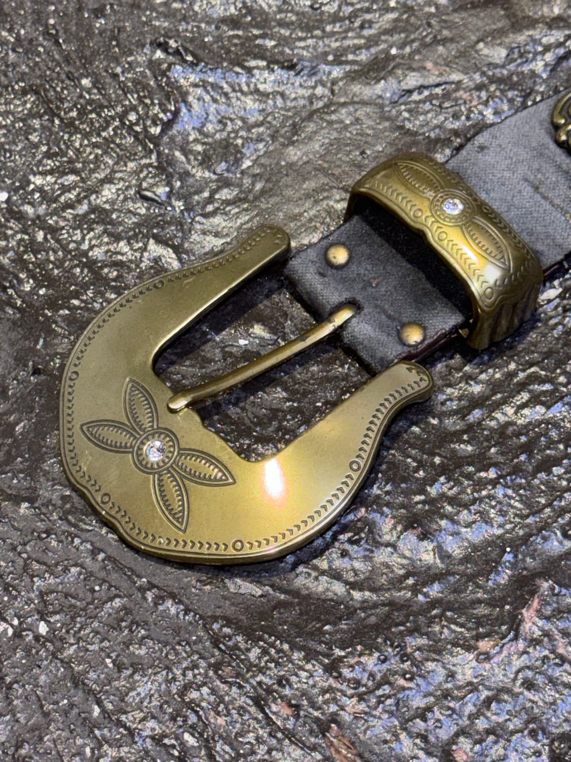 Vintage brass studs Belt  상품이미지4