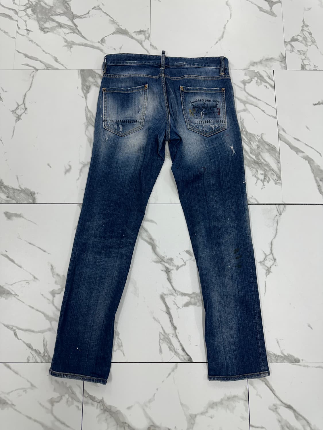 디스퀘어드 백포켓 프린팅 데님 팬츠 상품이미지2