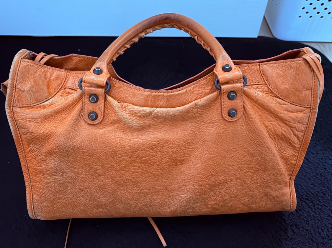 발렌시아가 모터시티백 오렌지M 상품이미지3