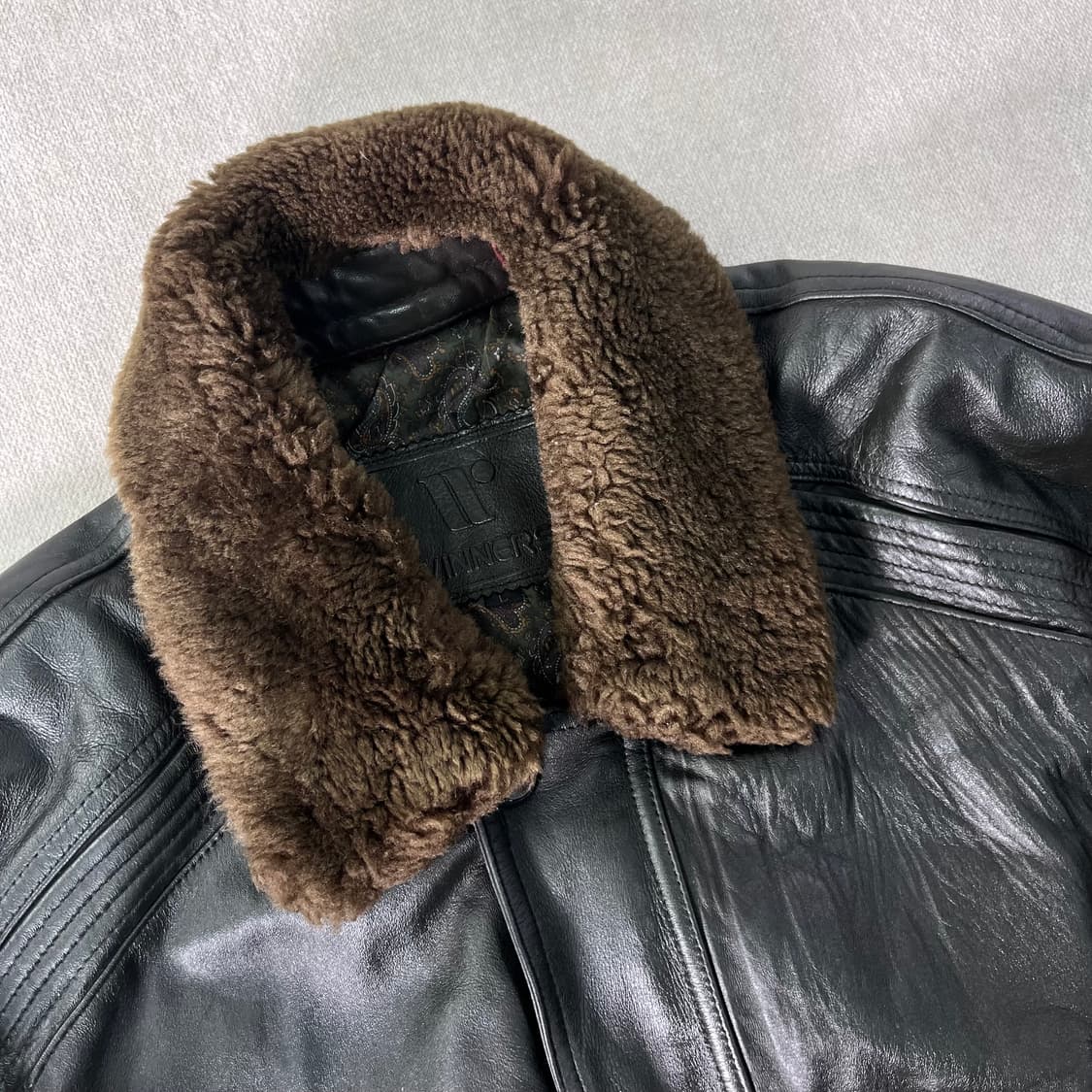 100 아메리칸 빈티지 90s 투웨이 퍼카라 가죽 자켓  상품이미지2