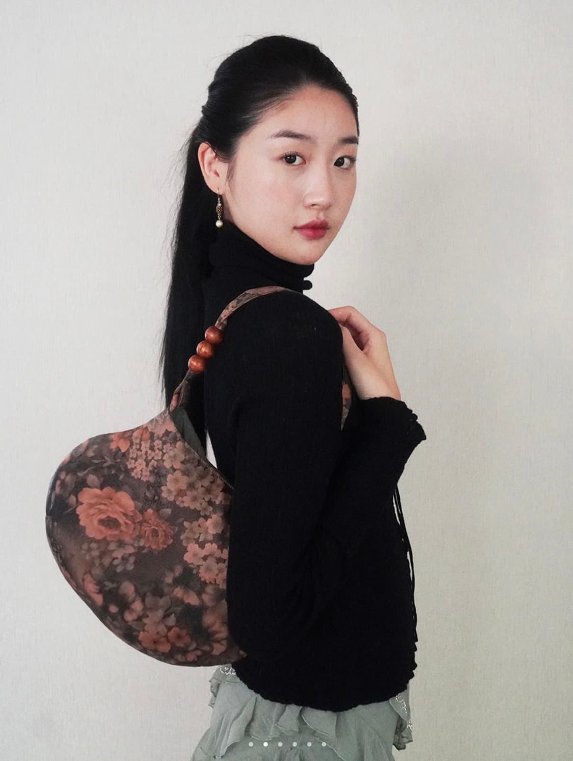 콜로신스  BOWL BAG FLOWER SANDY BROWN 상품이미지2