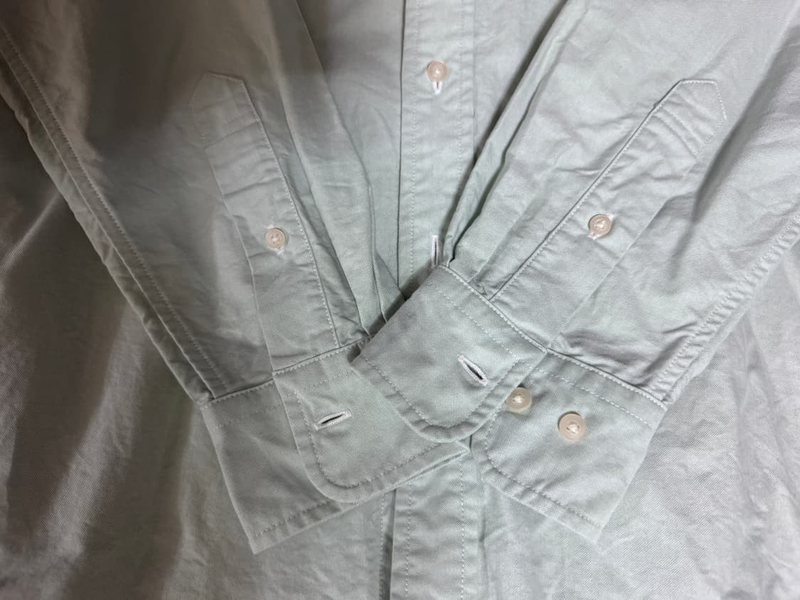 유니클로 옥스포드 셔츠 라이트그린 L사이즈   상품이미지3