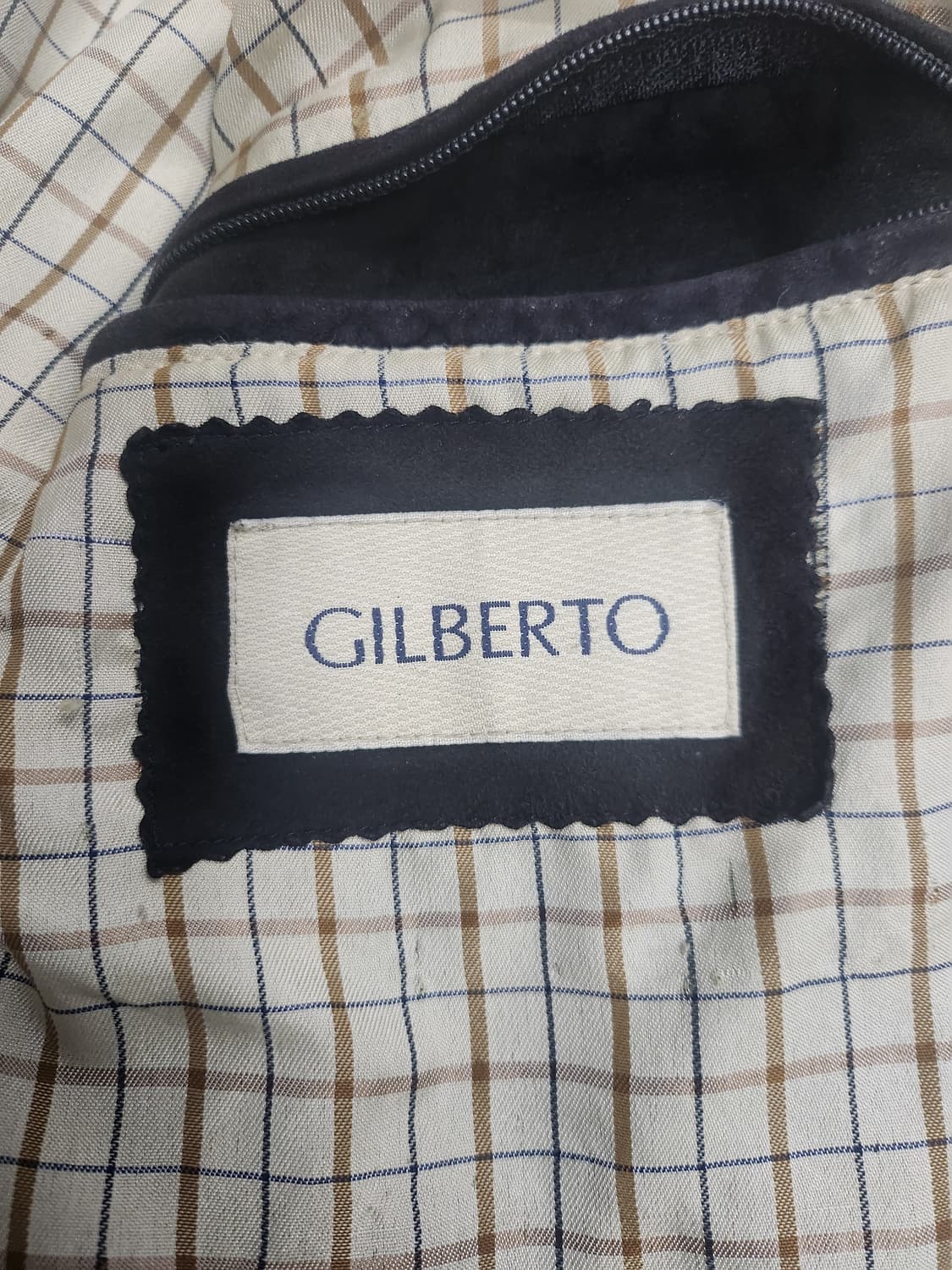 90s GILBERTO 리얼 레더 스웨이드자켓 48사이즈 상품이미지5