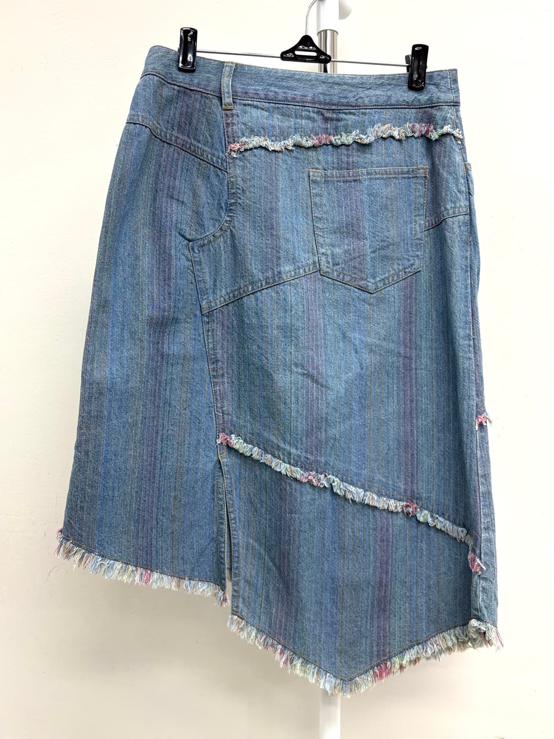 빈티지 연청 데님 미디 스커트 상품이미지6