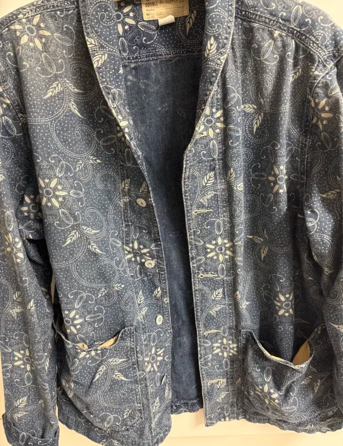 rrl 인디고 프린트 우븐 오버셔츠 팝니다 상품이미지1