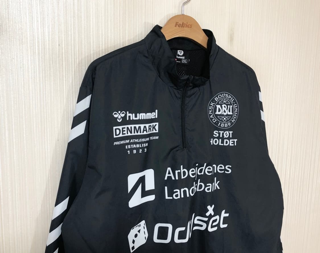 험멜(hummel) 덴마크축구국대 어센틱 웜업풀오버/바람막이 2XL 상품이미지5