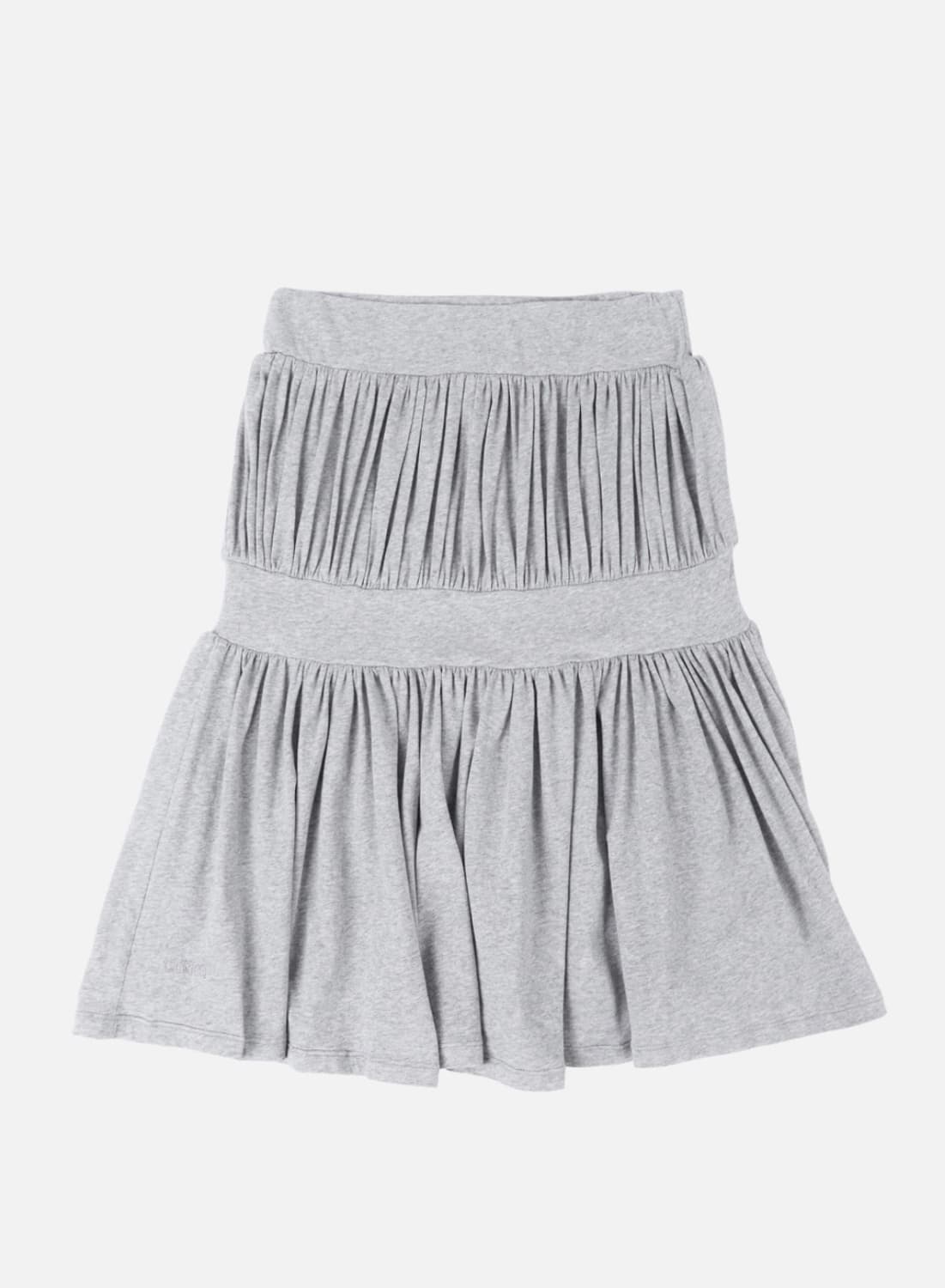 Fluid Shirring Skirt _ Gray 상품이미지1