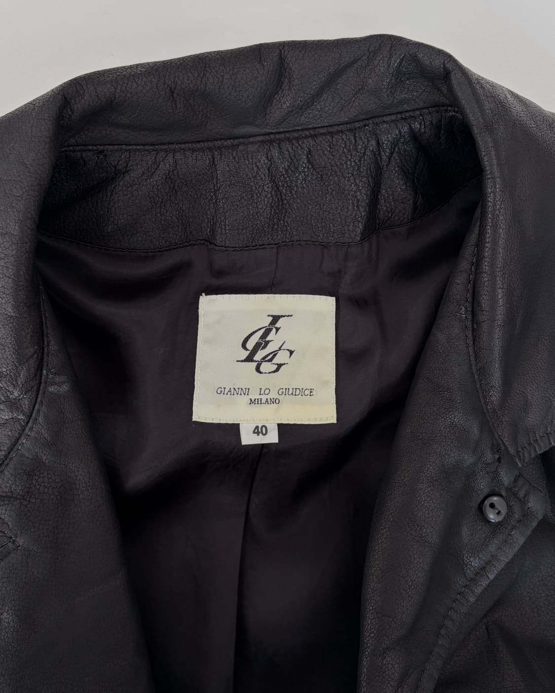 [M-L]Gianni Lo Giudice 이탈리아 가죽 코트 상품이미지8