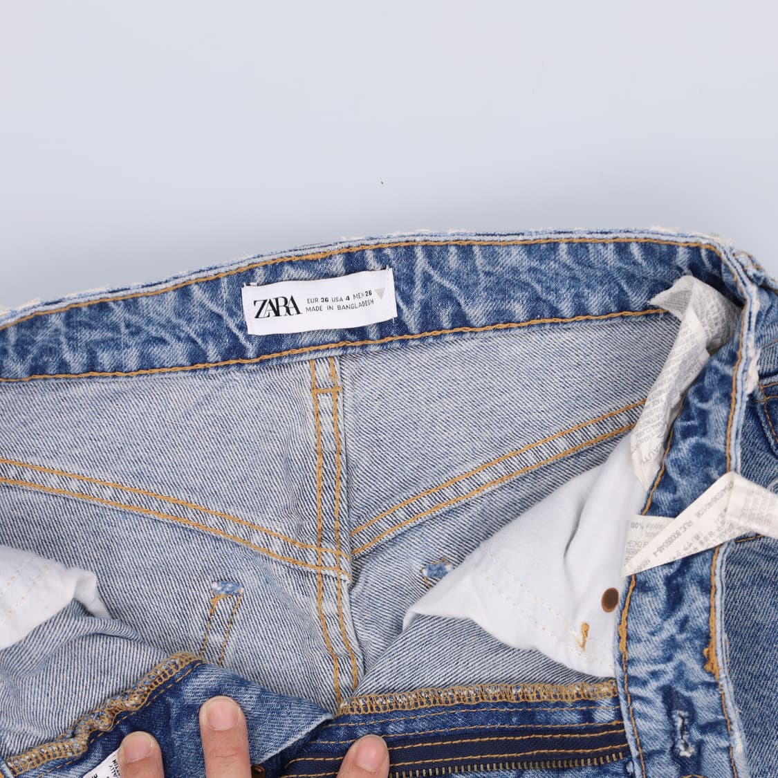 36 자라 찢청 연청 데님팬츠 0319H1 상품이미지5