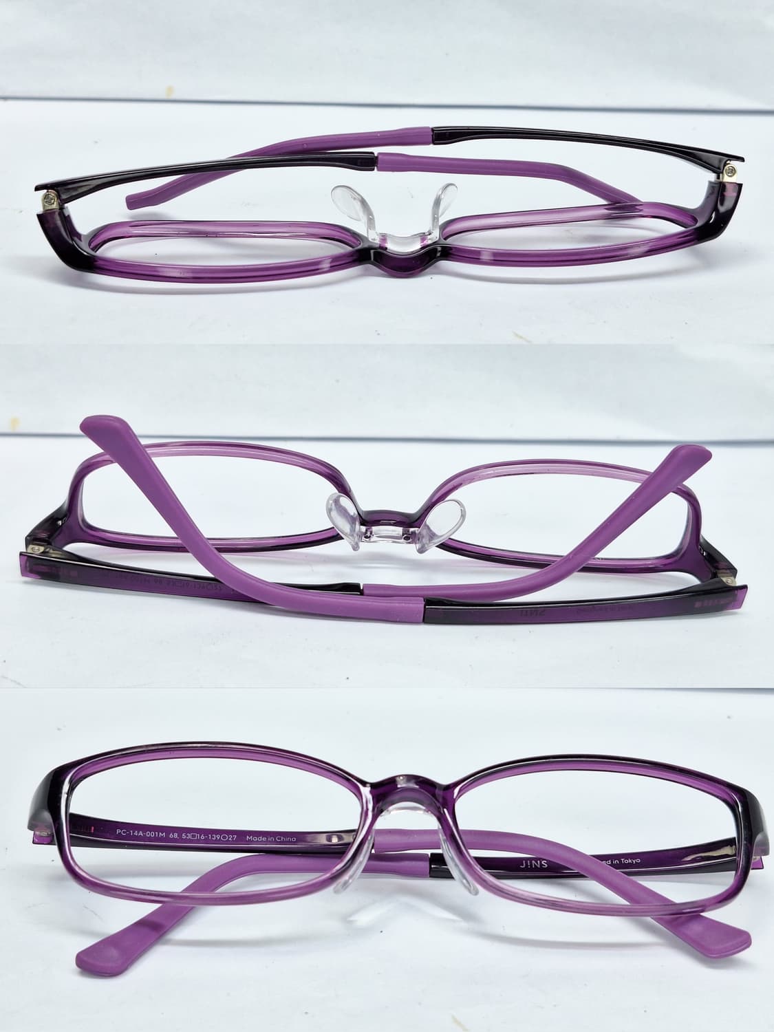 JINS 진스 PC-14A-001M 퍼플 초경량 안경테 53mm/일본 수 상품이미지7