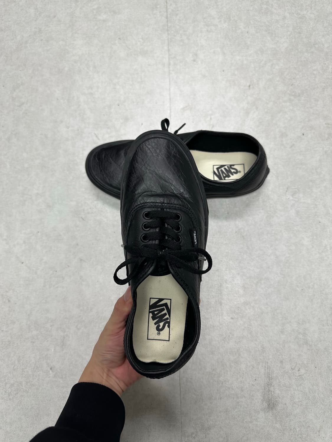 반스 어센틱 레더 블랙 상품이미지5