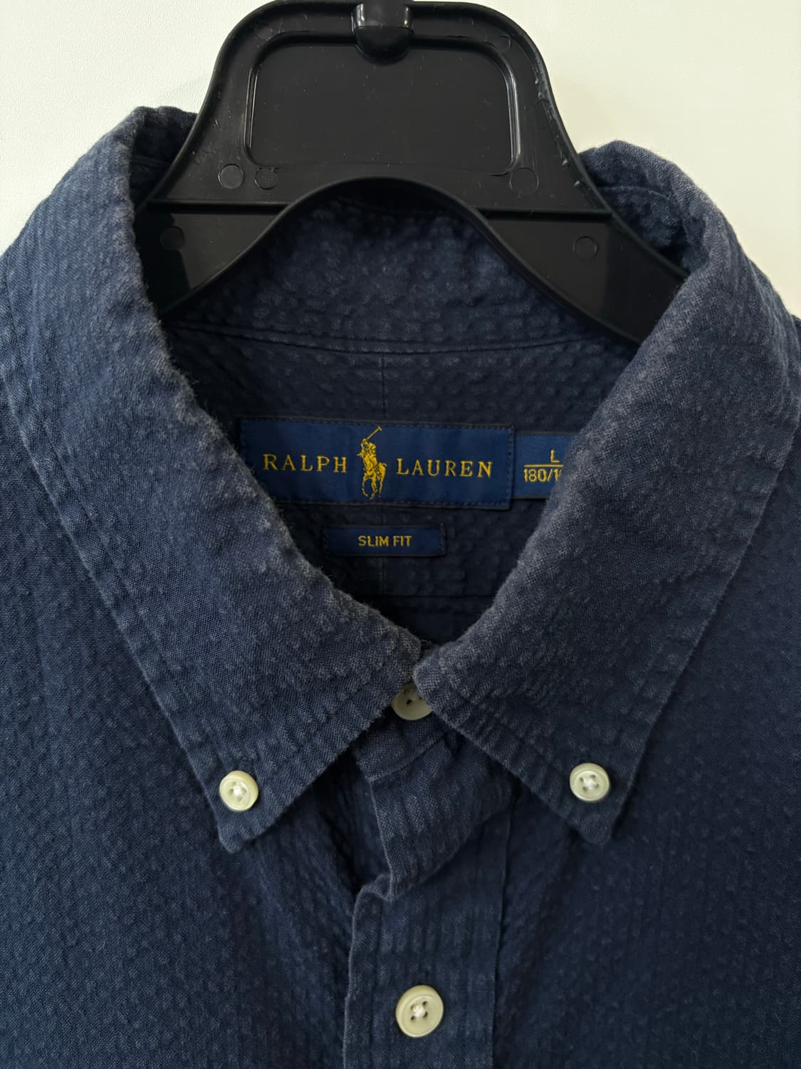 폴로 랄프로렌 신형 네이비 시어서커 반팔 셔츠 상품이미지6