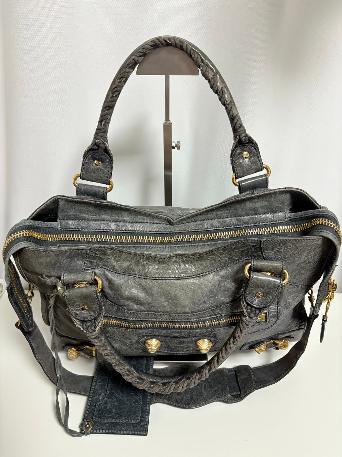 발렌시아가 자이언트 모터 시티백 그레이 상품이미지9