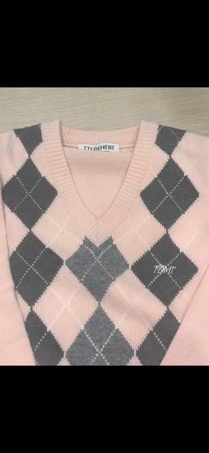 튜드먼트 아가일 니트 상품이미지3