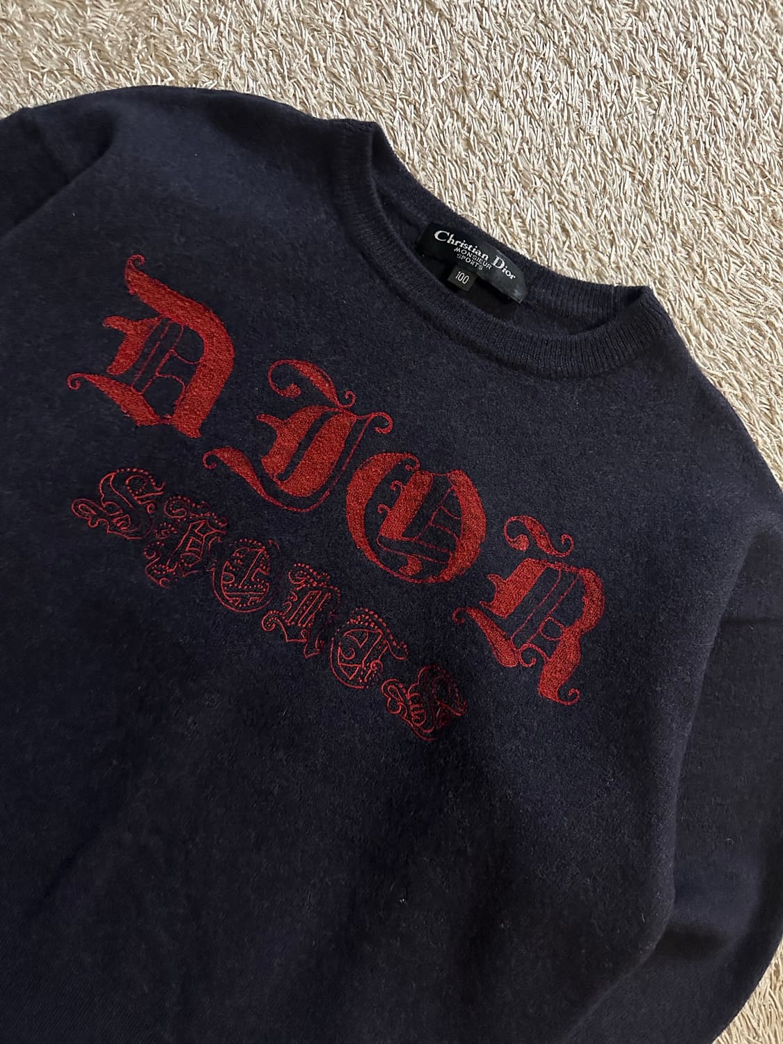 90s 크리스찬 디올 DIOR 빅로고 울 니트 우먼스 상품이미지2