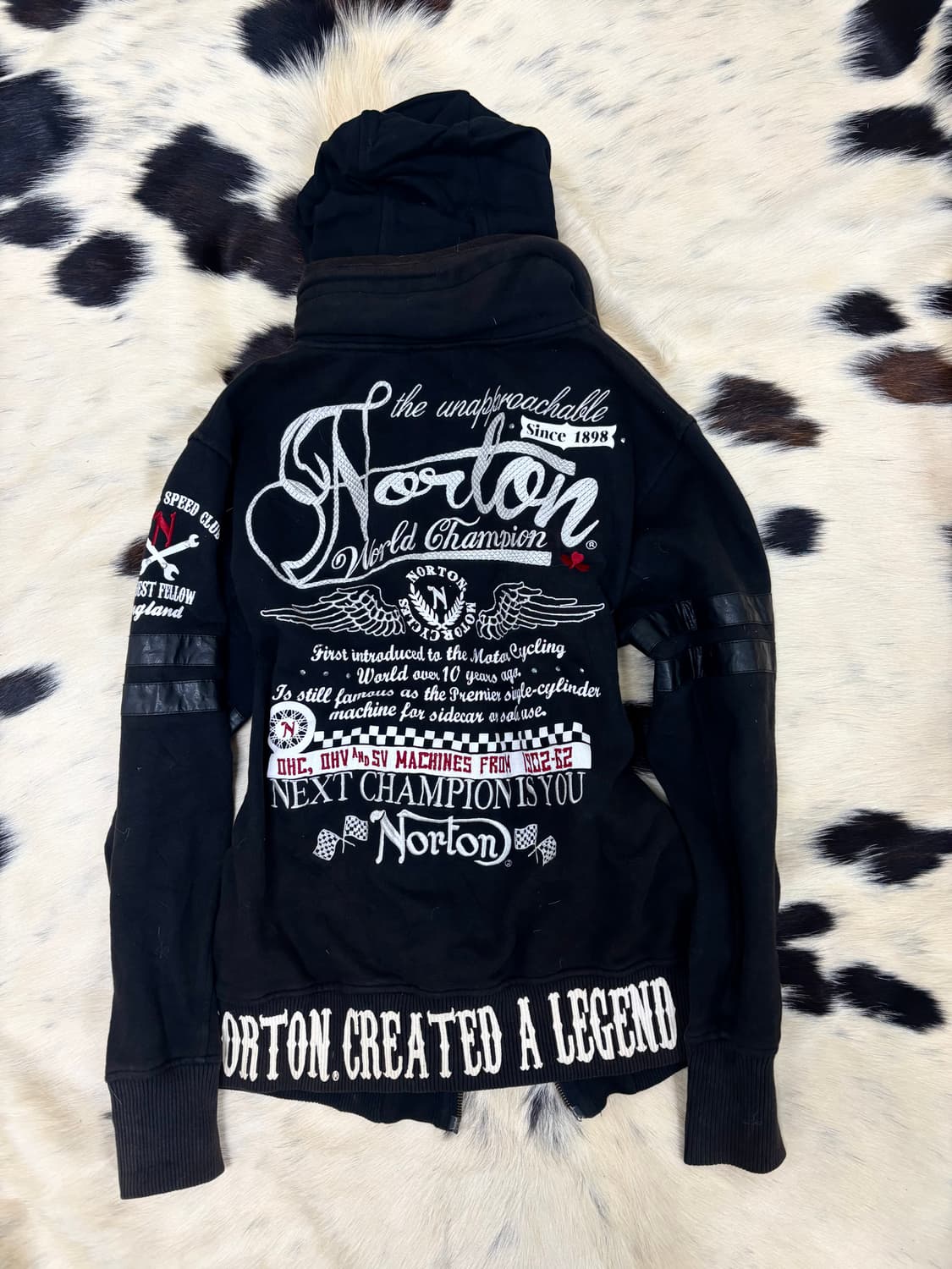 [Norton]Biker Print Bono-Hoodie 2-way Zi 상품이미지10