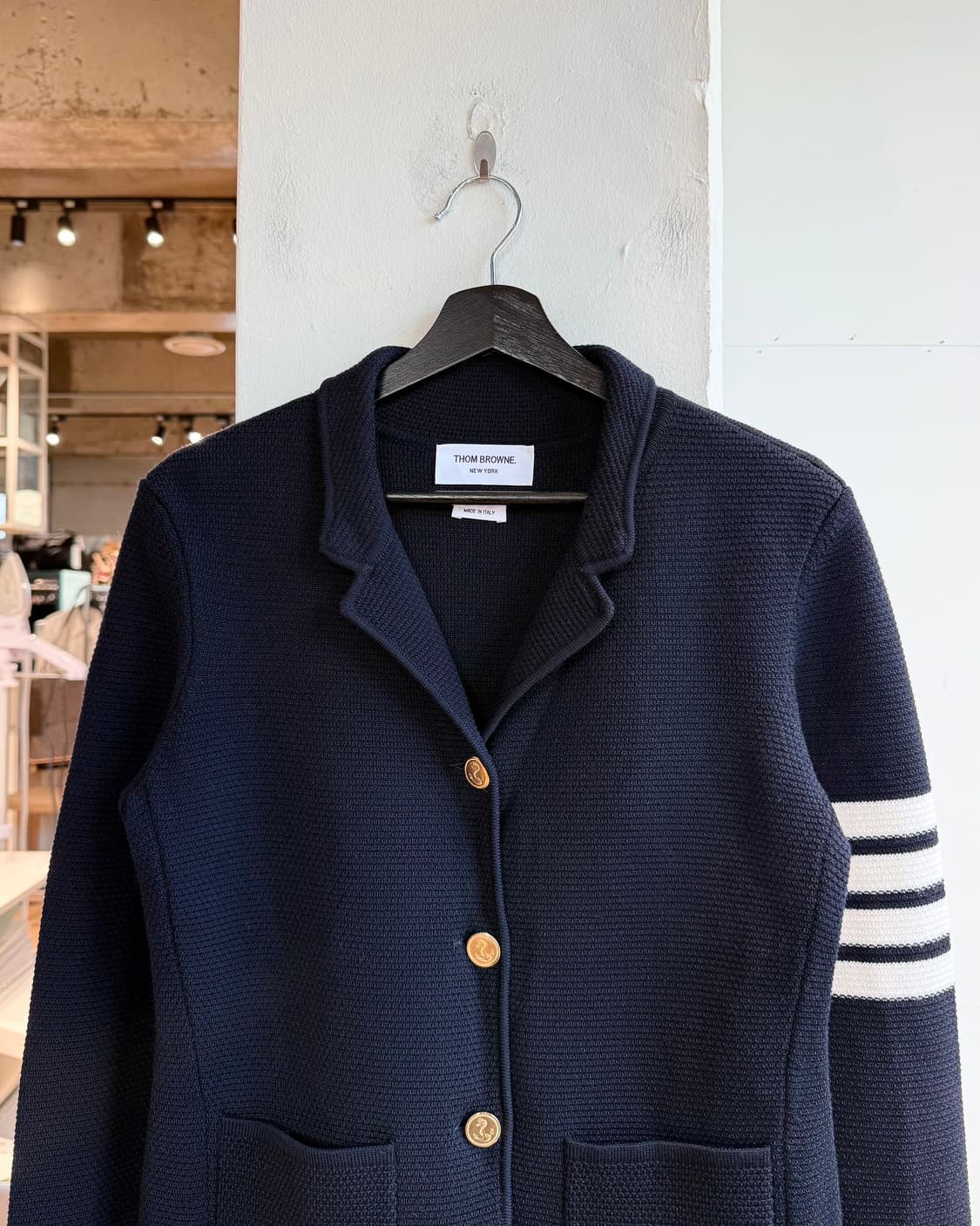 톰브라운 네이비 메리노 울 4-바 블레이저 자켓  상품이미지3