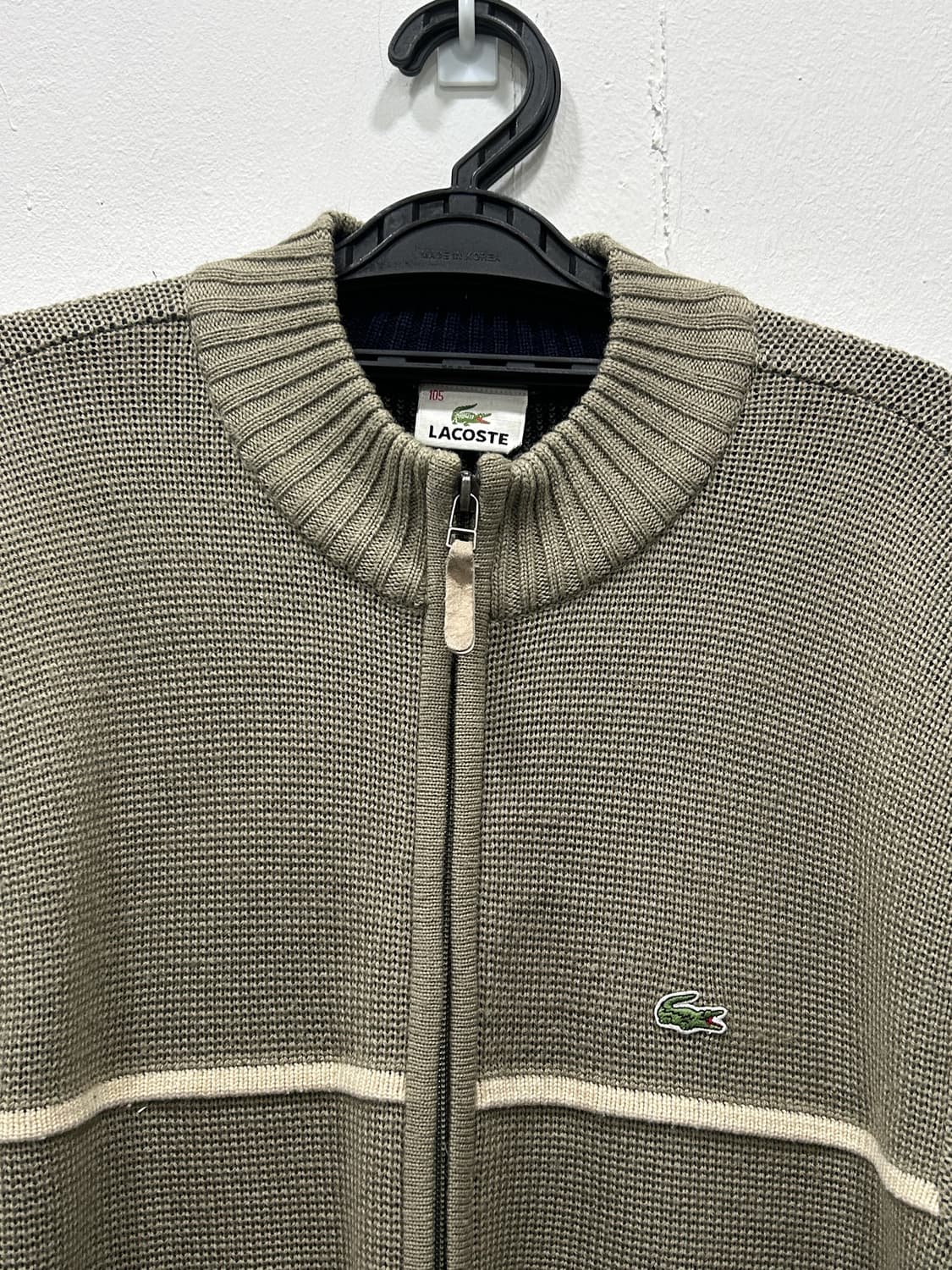 라코스테 울 니트 집업 가디건 남성 100-105사이즈 상품이미지3