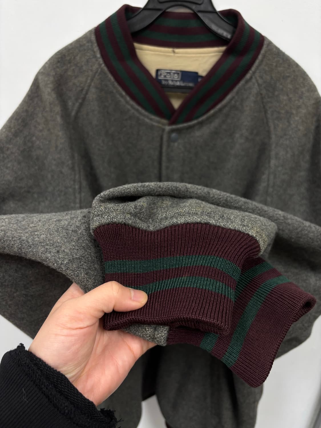 폴로랄프로렌 90s 올드스쿨 모직 바시티 스타디움 자켓 상품이미지3