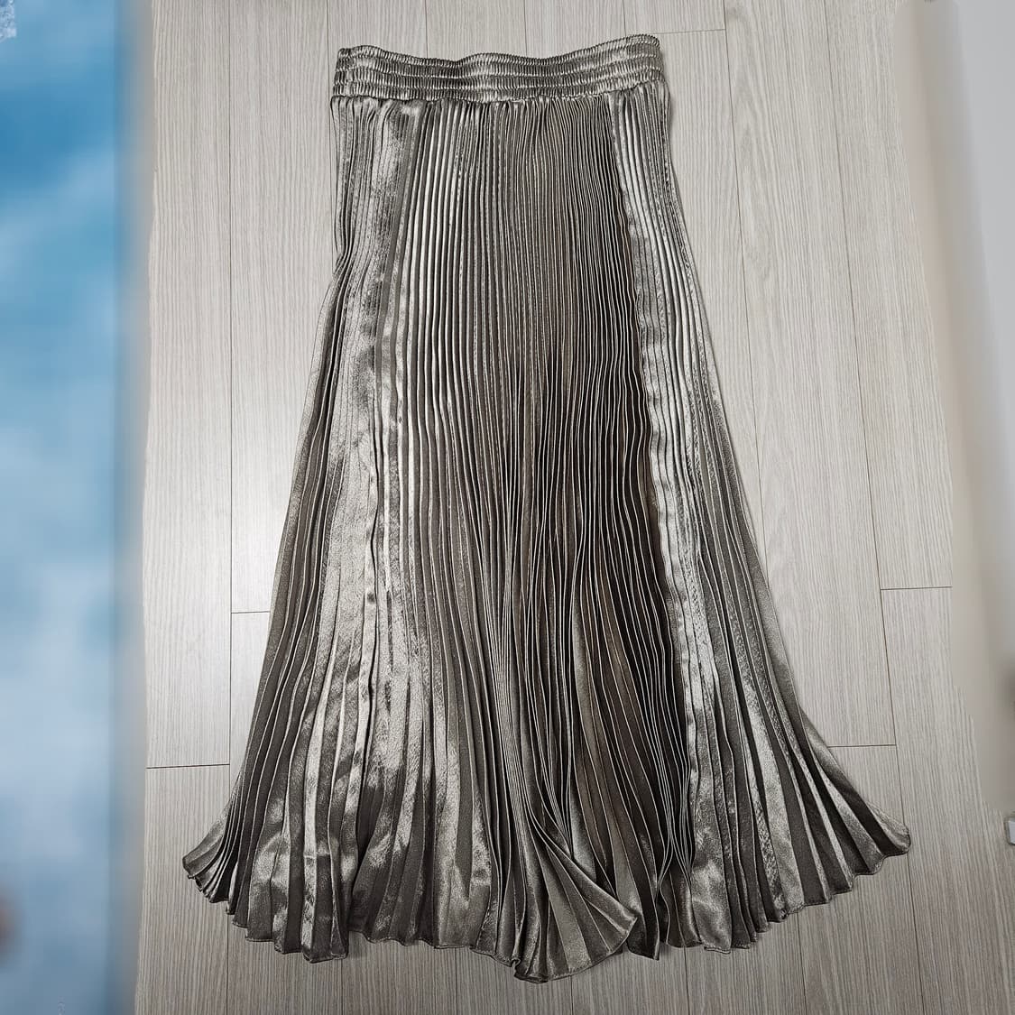 새틴st 스커트 골드 상품이미지1