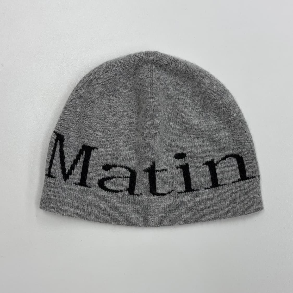 마뗑킴 로고 자카드 비니 그레이 상품이미지2