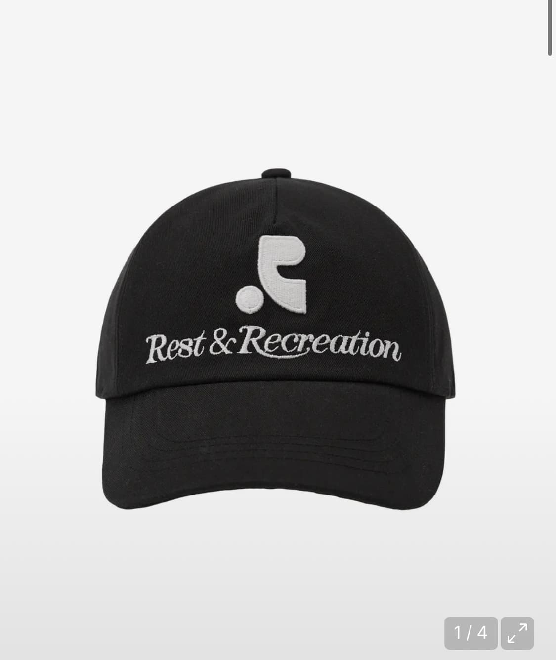 레스트앤크레이션 로고 코튼 볼캡 블랙  상품이미지1
